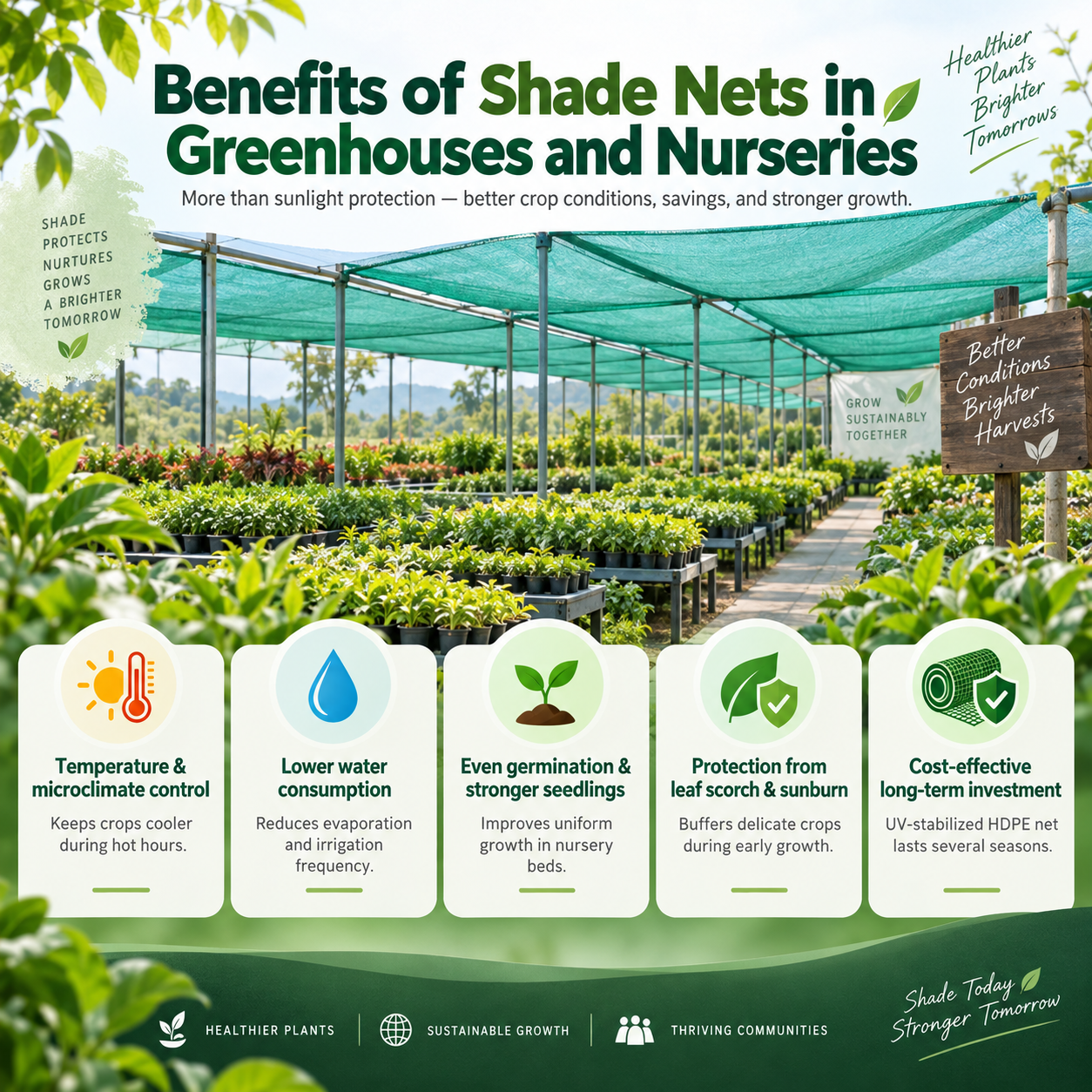 Benefits of Shade Nets in Greenhouses and Nurseries