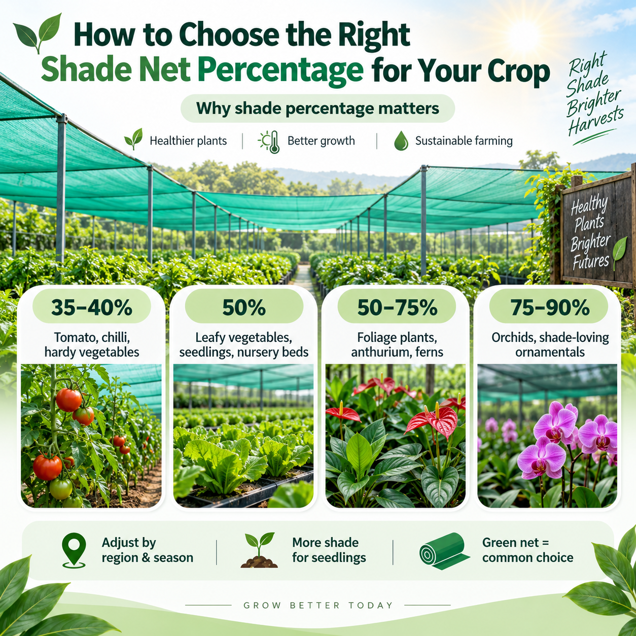 How to Choose the Right Shade Net Percentage for Your Crop