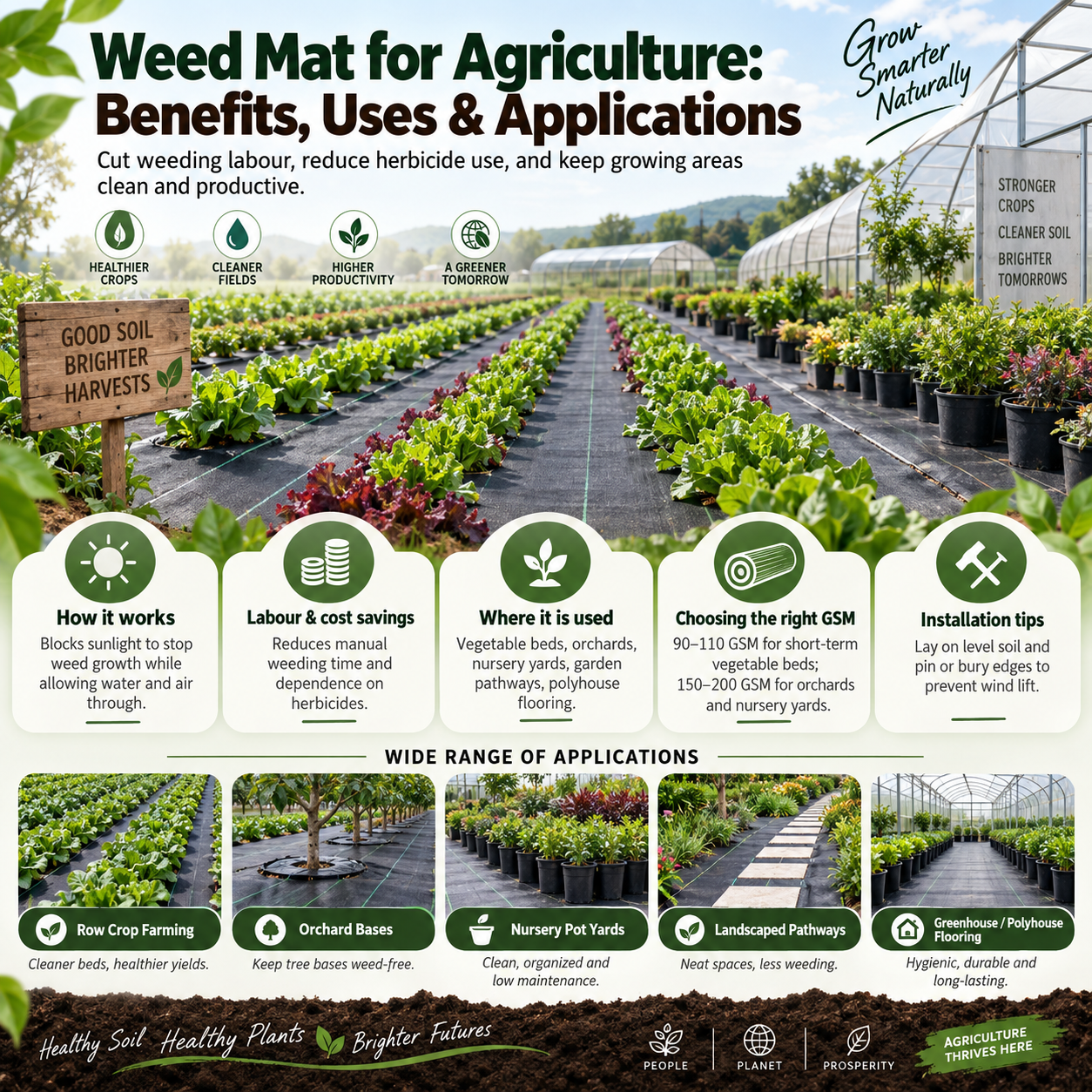Weed Mat for Agriculture: Benefits, Uses and Applications