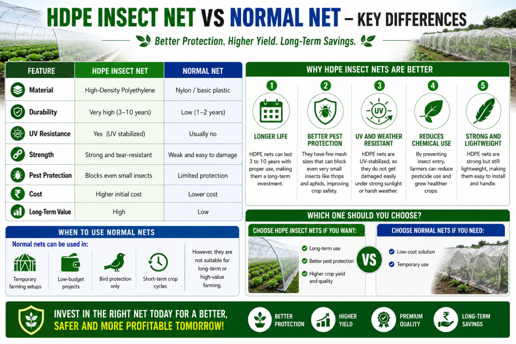 HDPE Insect Net vs Normal Net – Key Differences