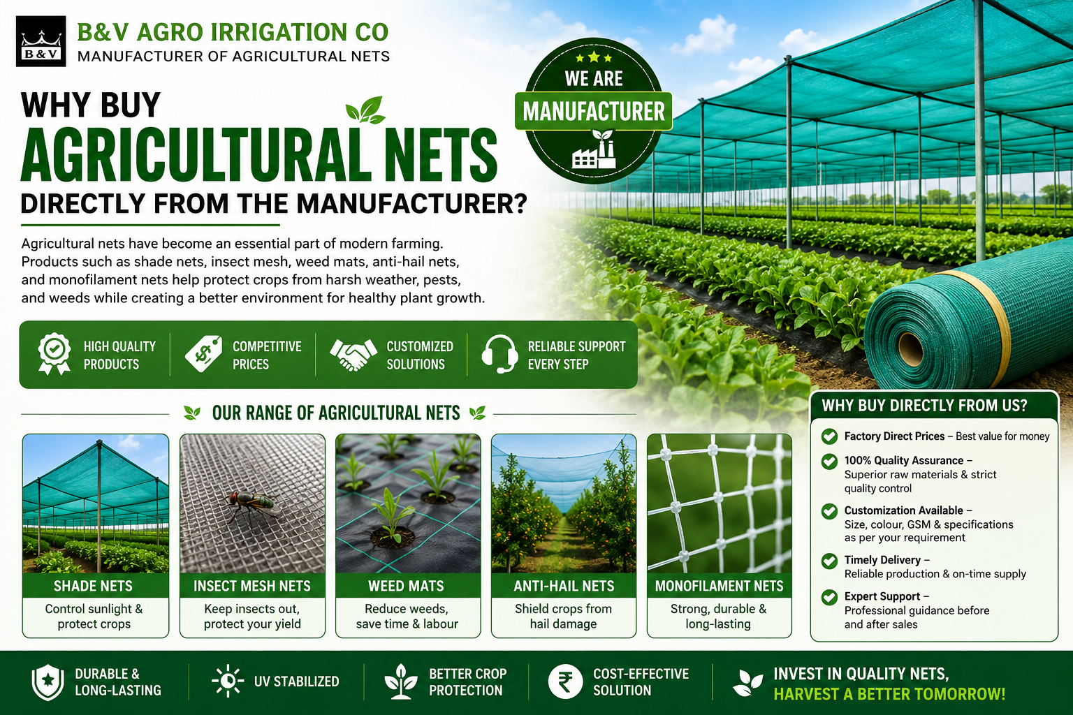 Why Buy Agricultural Nets Directly from the Manufacturer